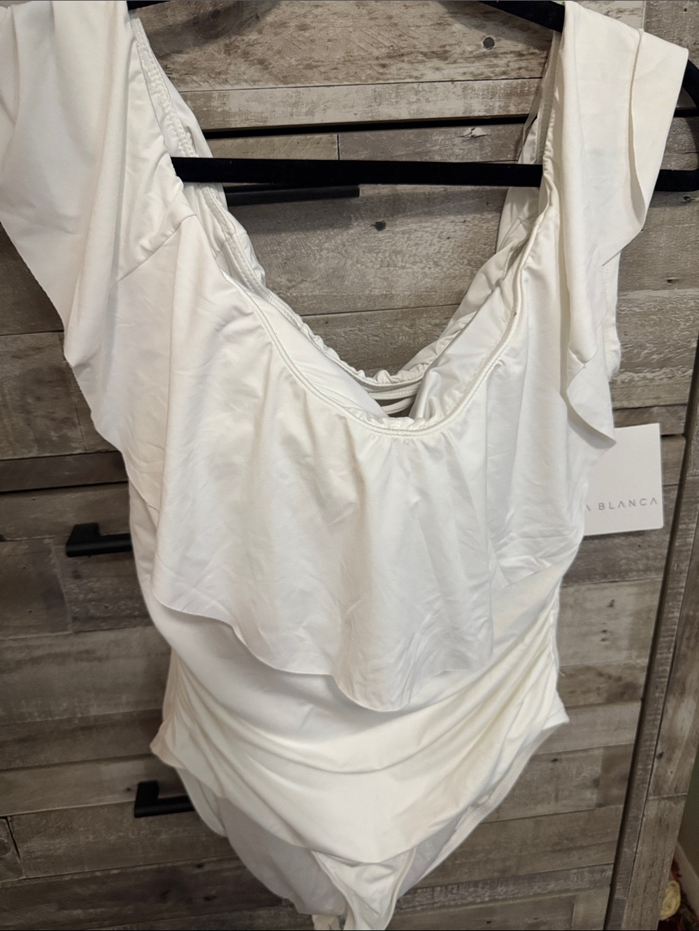 White Ruffle One-Piece Swimsuit
